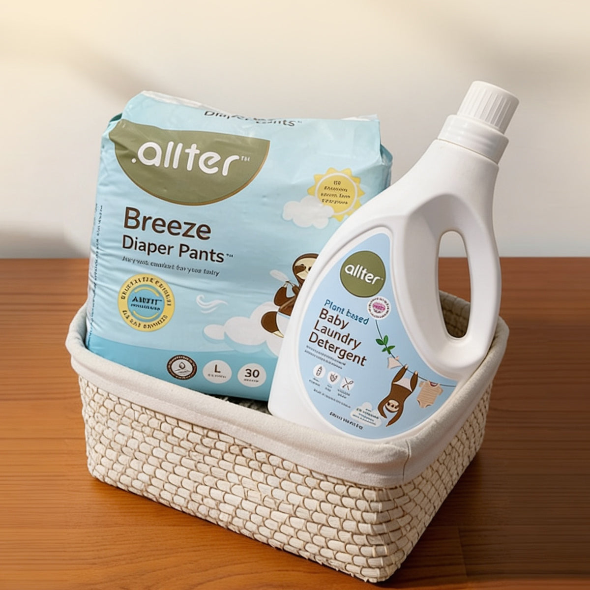 Comfort & Care Combo: Breeze Diapers & Baby Laundry Liquid (Pack of 2)