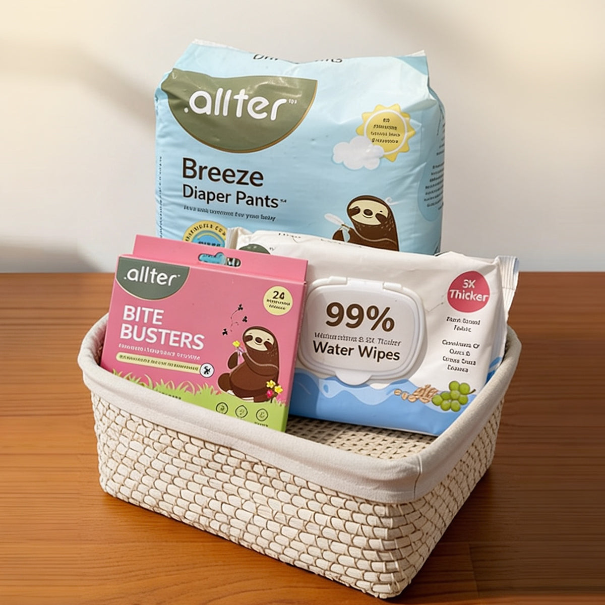 Baby Essentials Combo : Breeze Diaper Pants & 99% Baby Wipes & Mosquito Patches (Pack of 3)