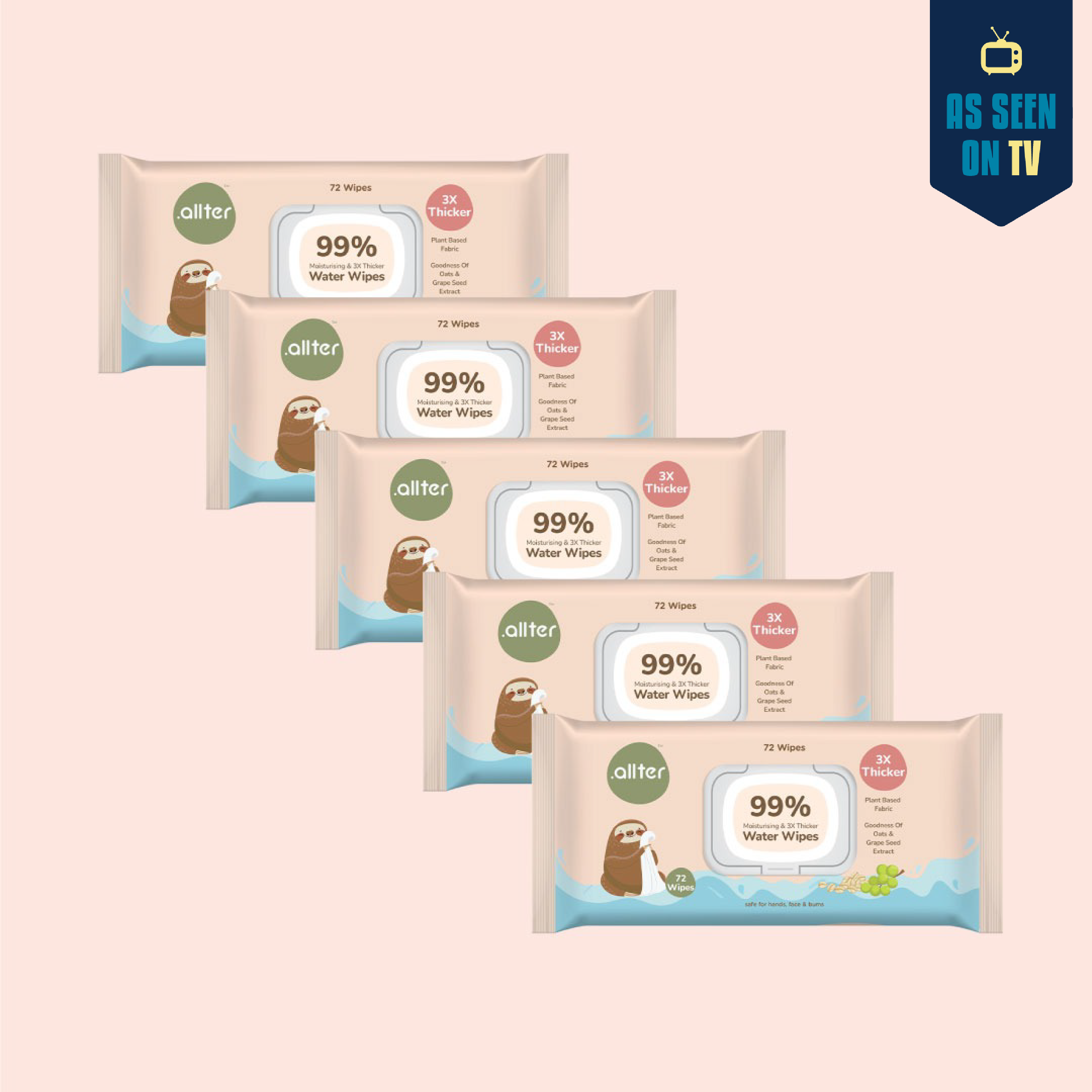 Buy 5 Get 5 on .allter Baby Wipes || 99% Water || 72 Wipes Per Pack