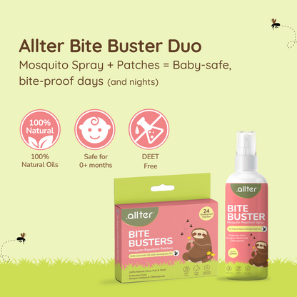 Mosquito Repellent Spray + Patch Combo