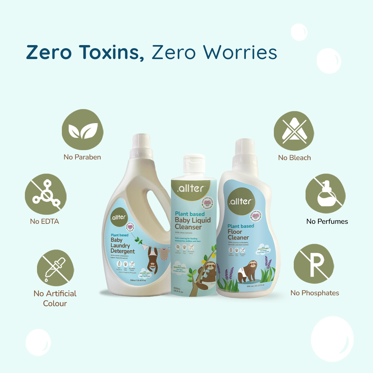 Allter Home Care Combo – Laundry Liquid | Floor Cleaner | Liquid Cleanser