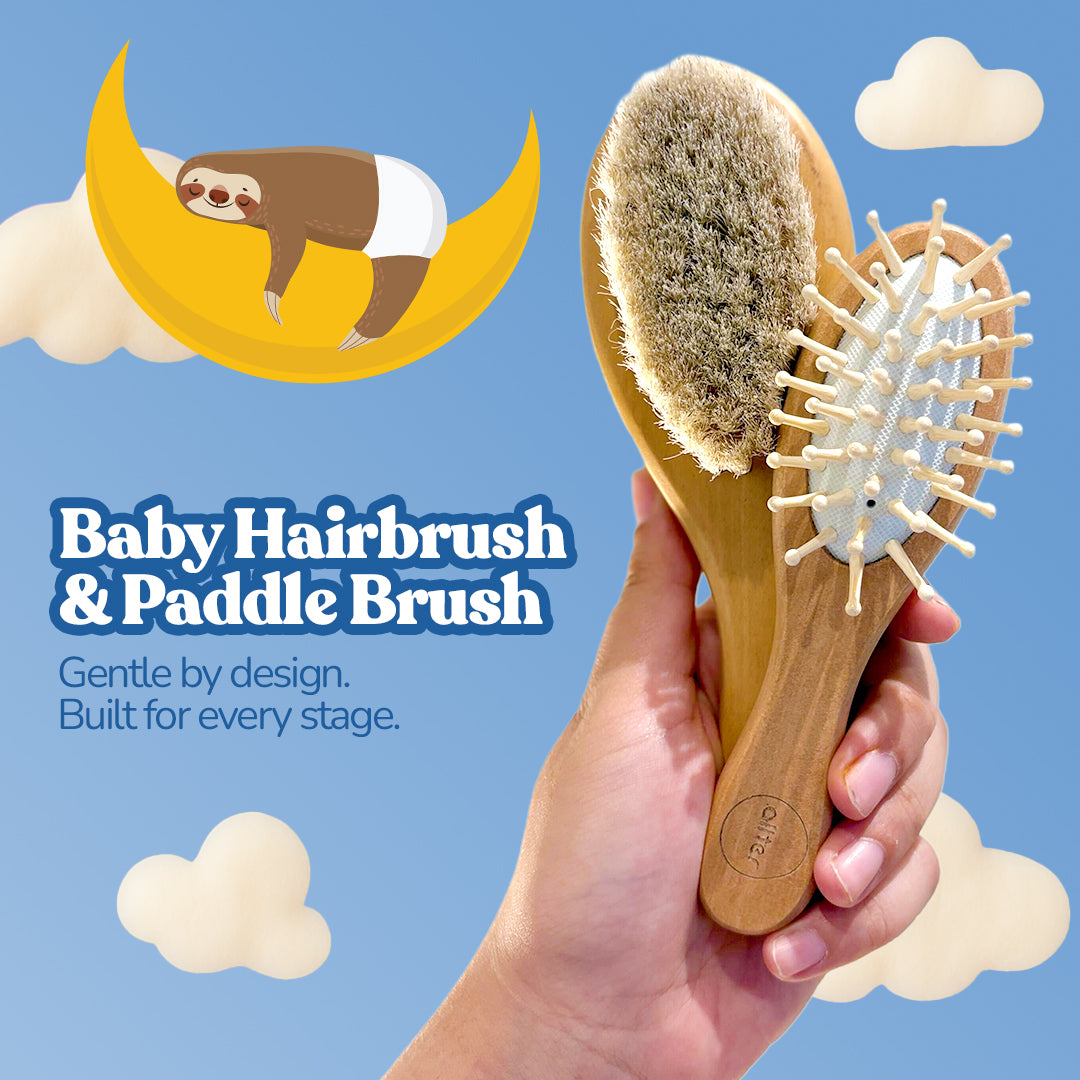 .allter Baby Hairbrush & Paddle Brush – Set of 2