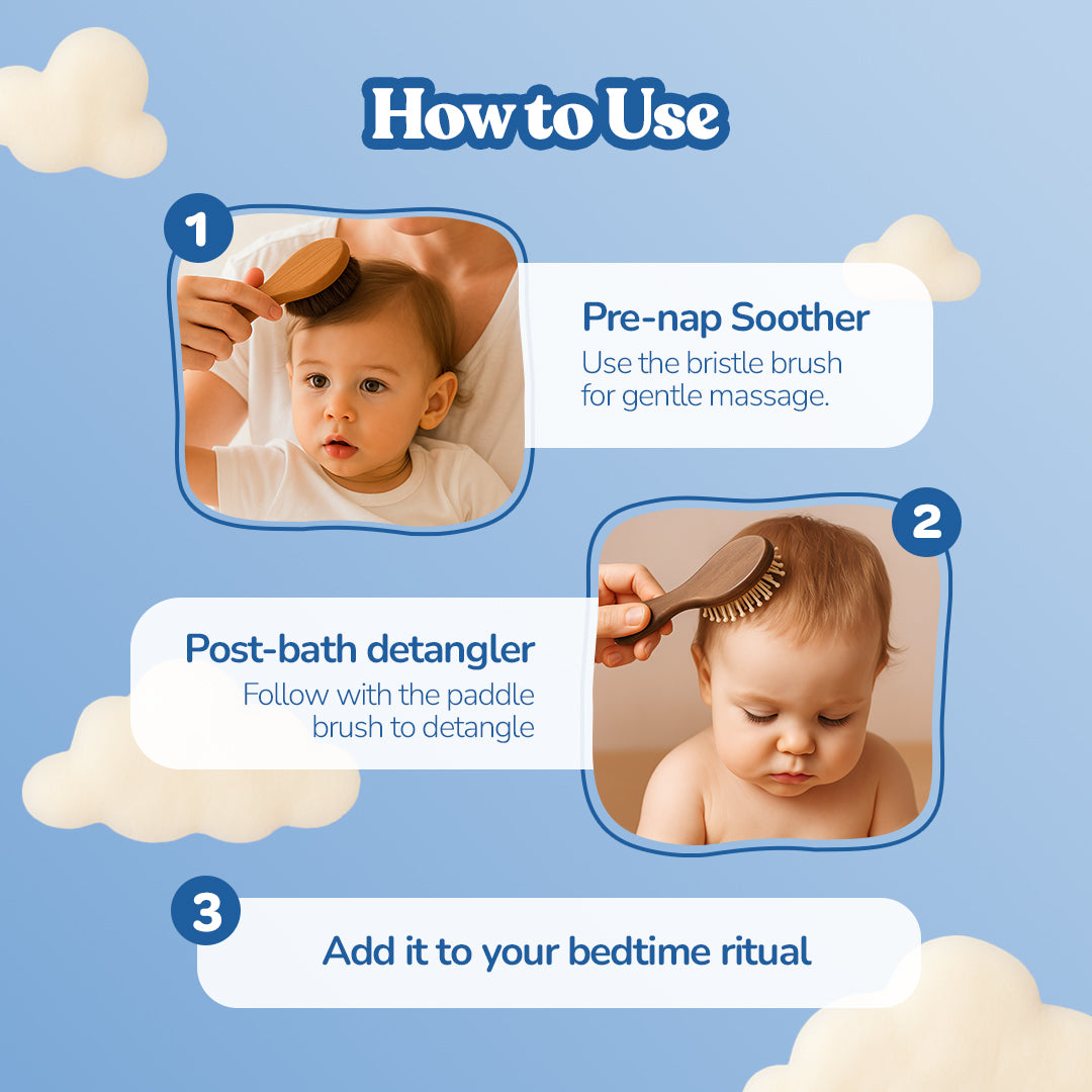 .allter Baby Hairbrush & Paddle Brush – Set of 2