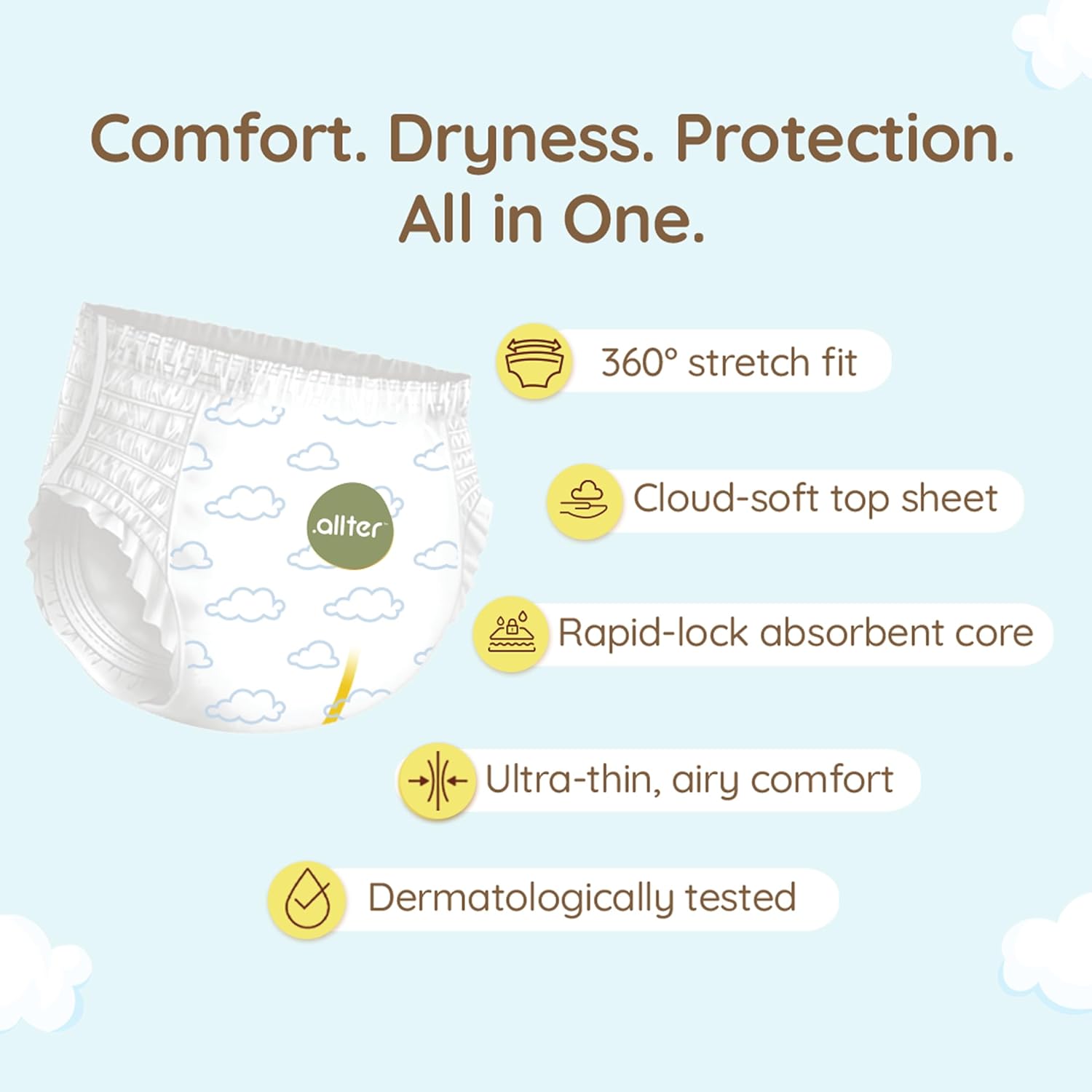 Baby Essentials Combo : Breeze Baby Diaper Pants & 99% Baby Water Wipes (Pack of 2)