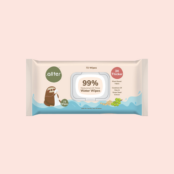 Allter Baby Wipes || 99% Water || Regular Pack || 72 Wipes Per Pack