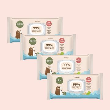 Allter Baby Wipes || 99% Water || Pack of 4 || 72 Wipes Per Pack