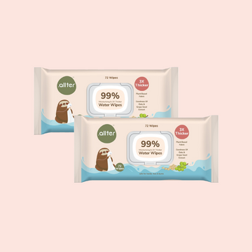 Allter Baby Wipes || 99% Water || Pack of 2 || 72 Wipes Per Pack