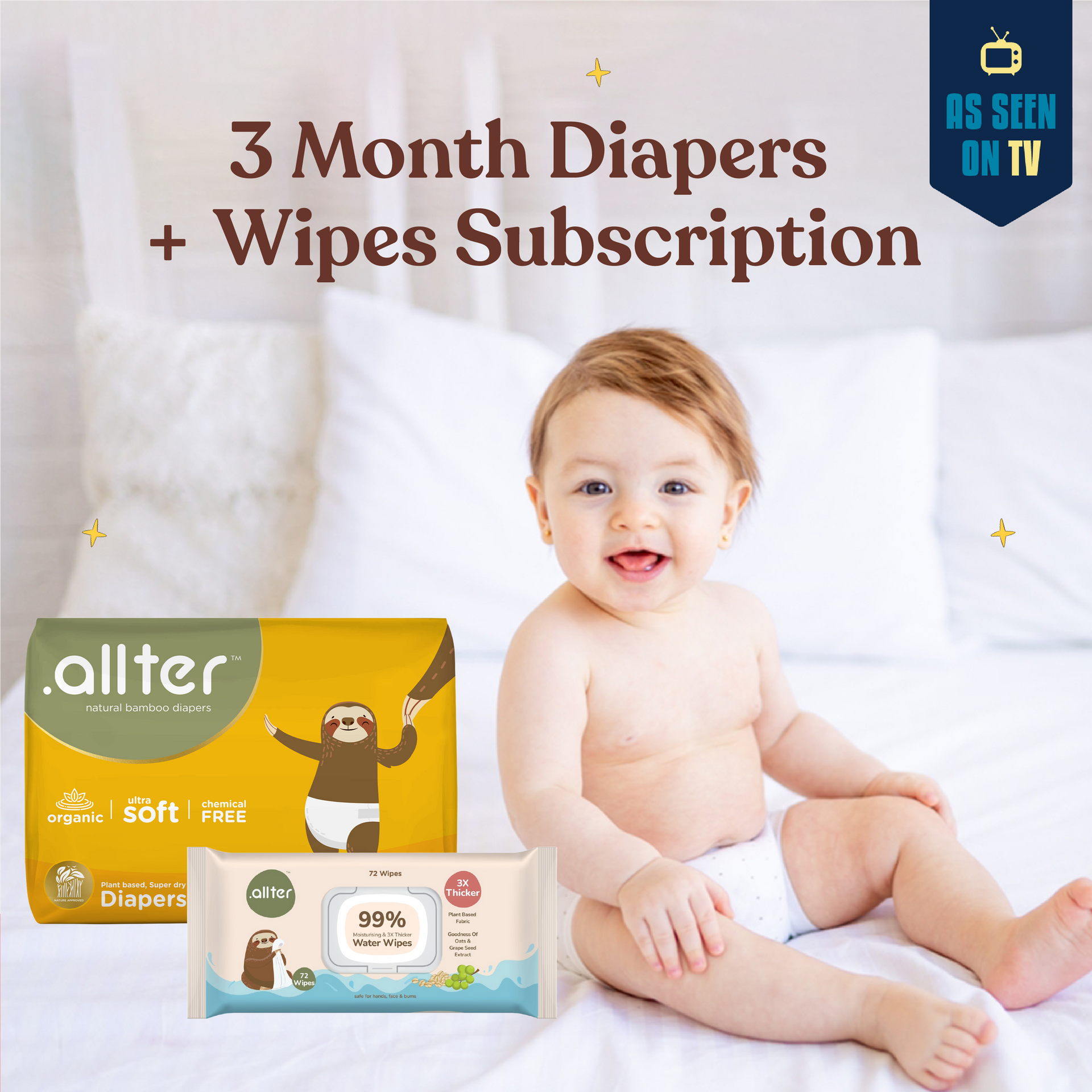 Month Subscription- Diaper and Wet Wipes – Allter