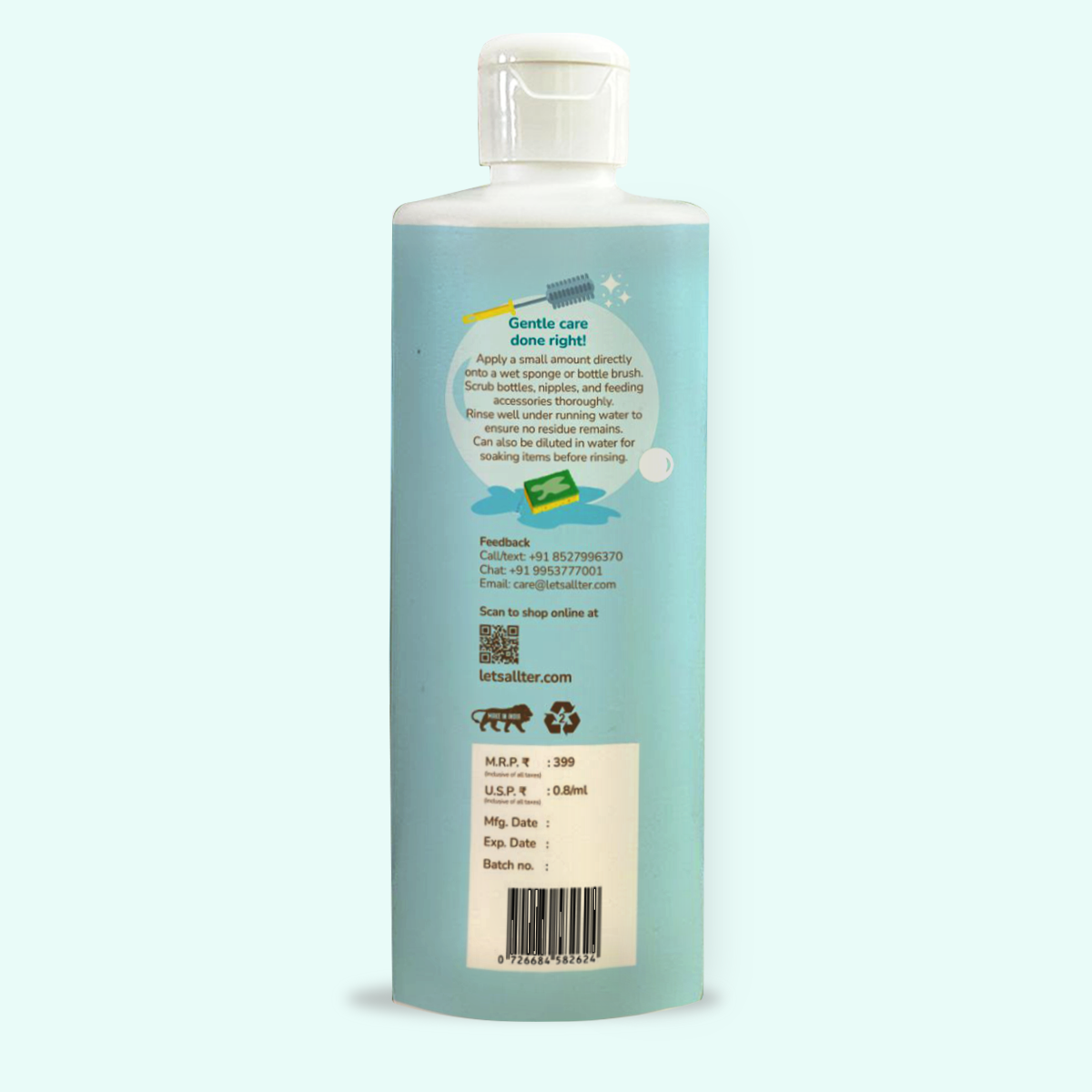 .allter Liquid Cleanser With Bio Enzymes For Babies (Pack of 2)