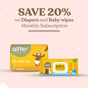 Allter Diaper and Water Wipes Subscription- 20% Off