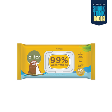 Allter Baby Wipes || 99% Water || Regular Pack || 72 Wipes Per Pack